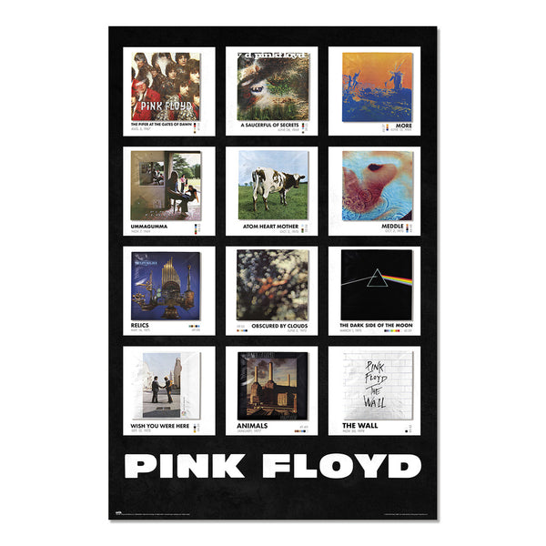 Pink Floyd Album Covers 1967 1979 Maxi Poster Koolpixnz 9255