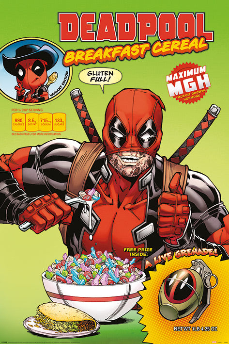 Deadpool Cereal Maxi Poster