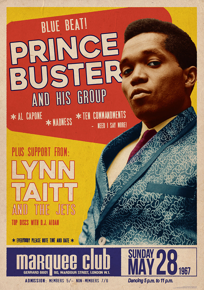 Prince Buster Marquee Club London May 1967 Colour Maxi Poster