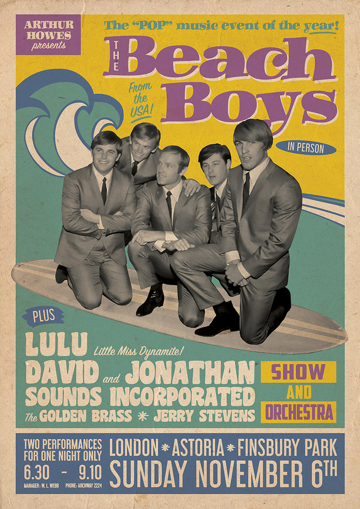 The Beach Boys Astoria London November 1966 Maxi Poster