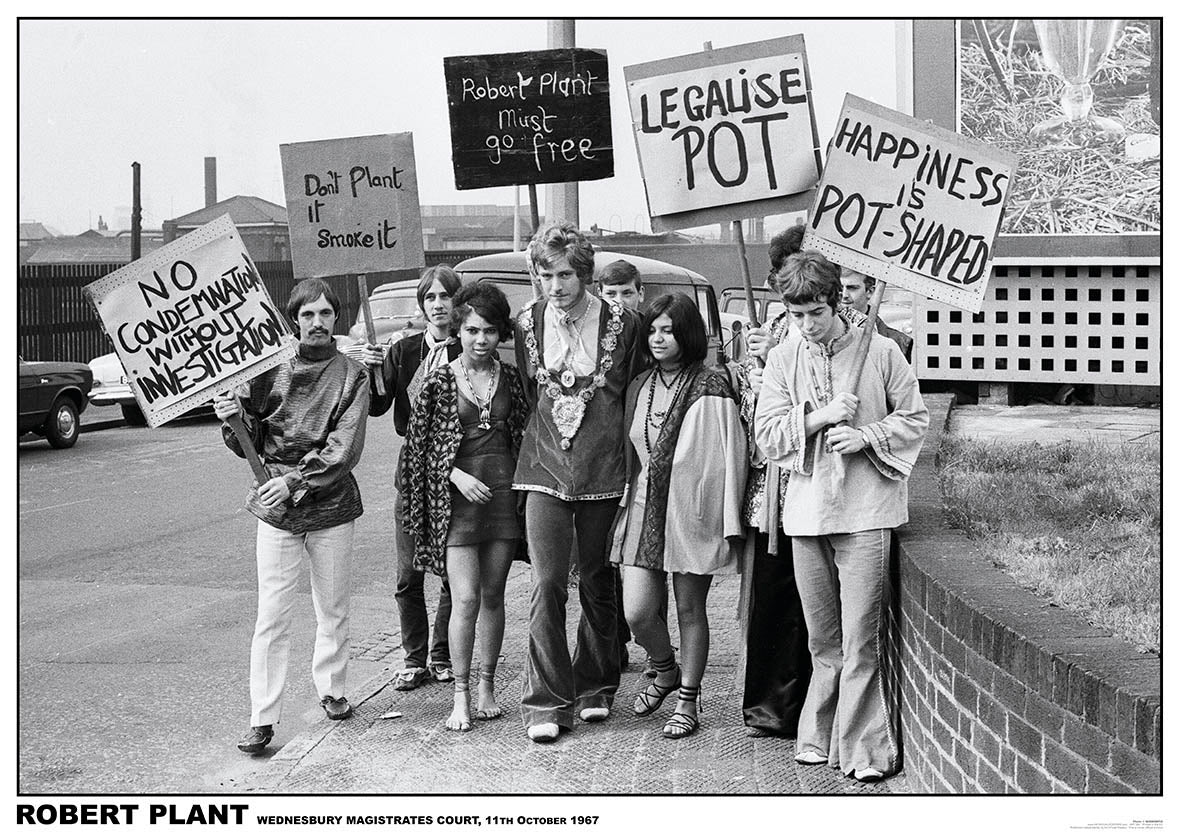 Robert Plant Wednesbury Magistrates Court October 1967 Maxi Poster