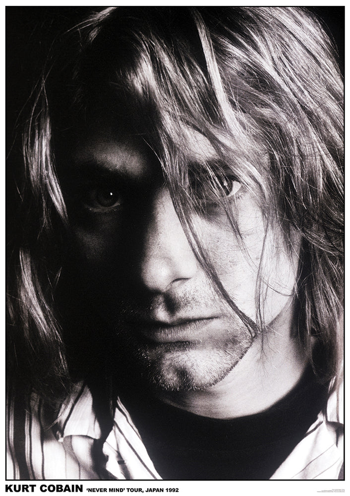 Kurt Cobain Nirvana "Never Mind" Tour Japan 1992 Maxi Poster