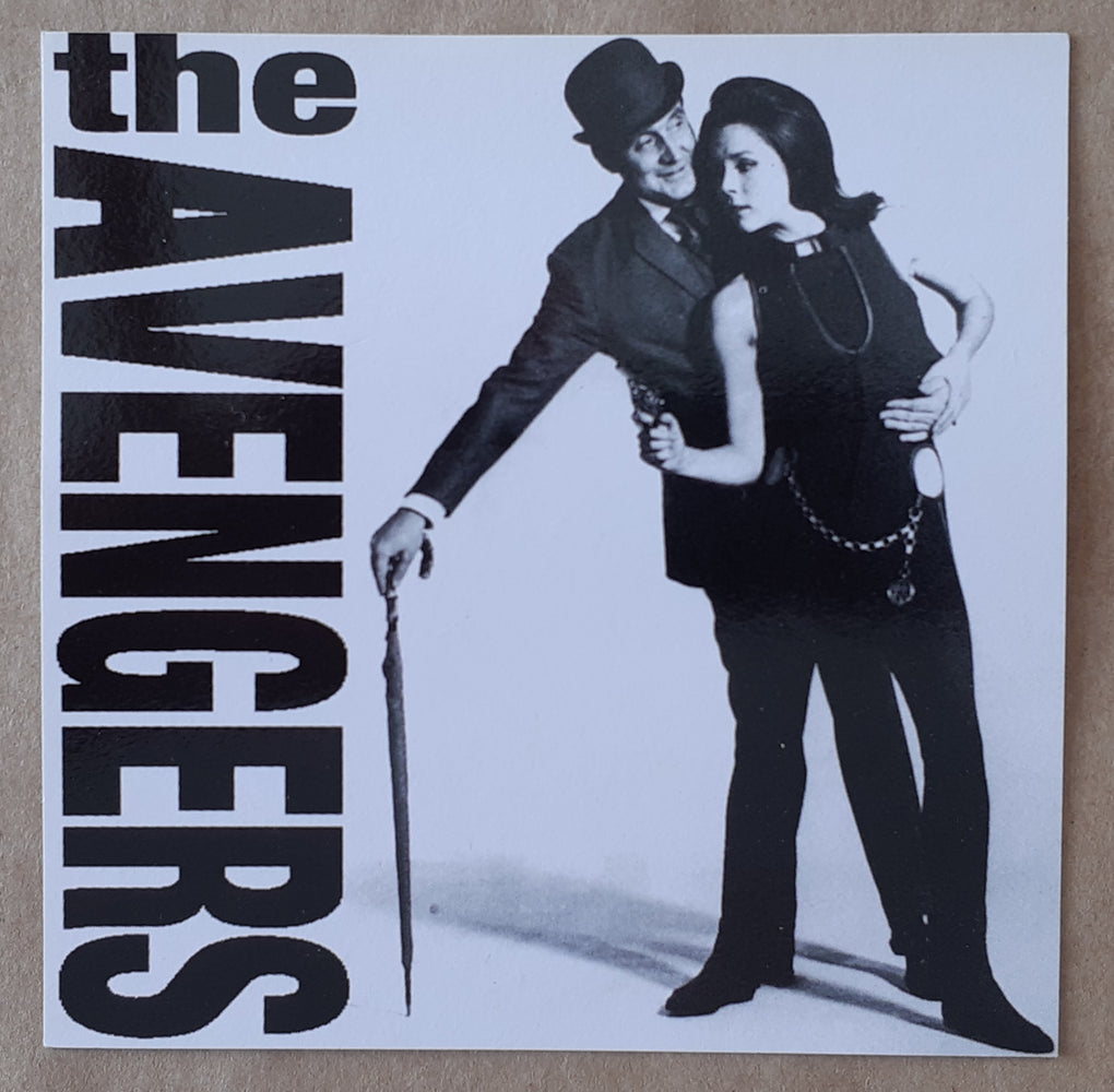 The Avengers John Steed And Emma Peel 10cm Square Vinyl Sticker