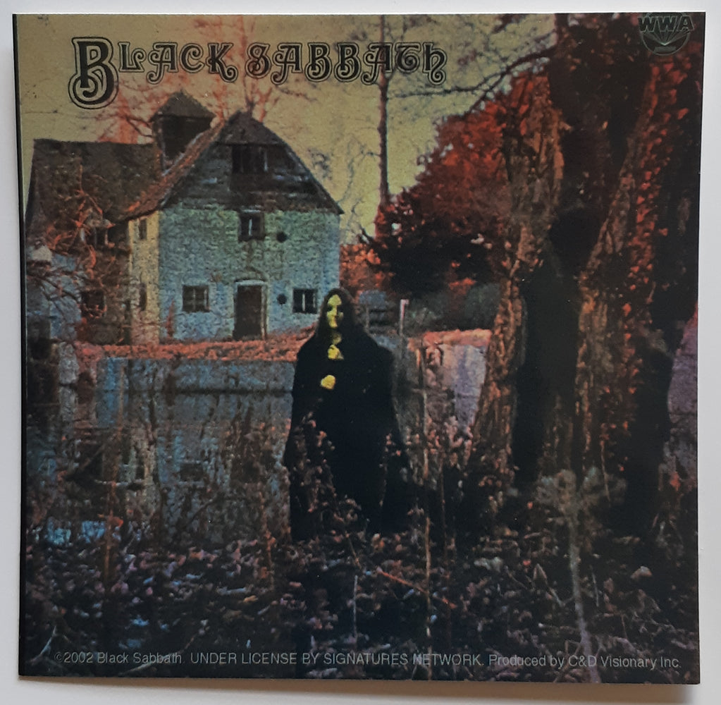 Black Sabbath Debut LP Cover 10cm Square Vinyl Sticker