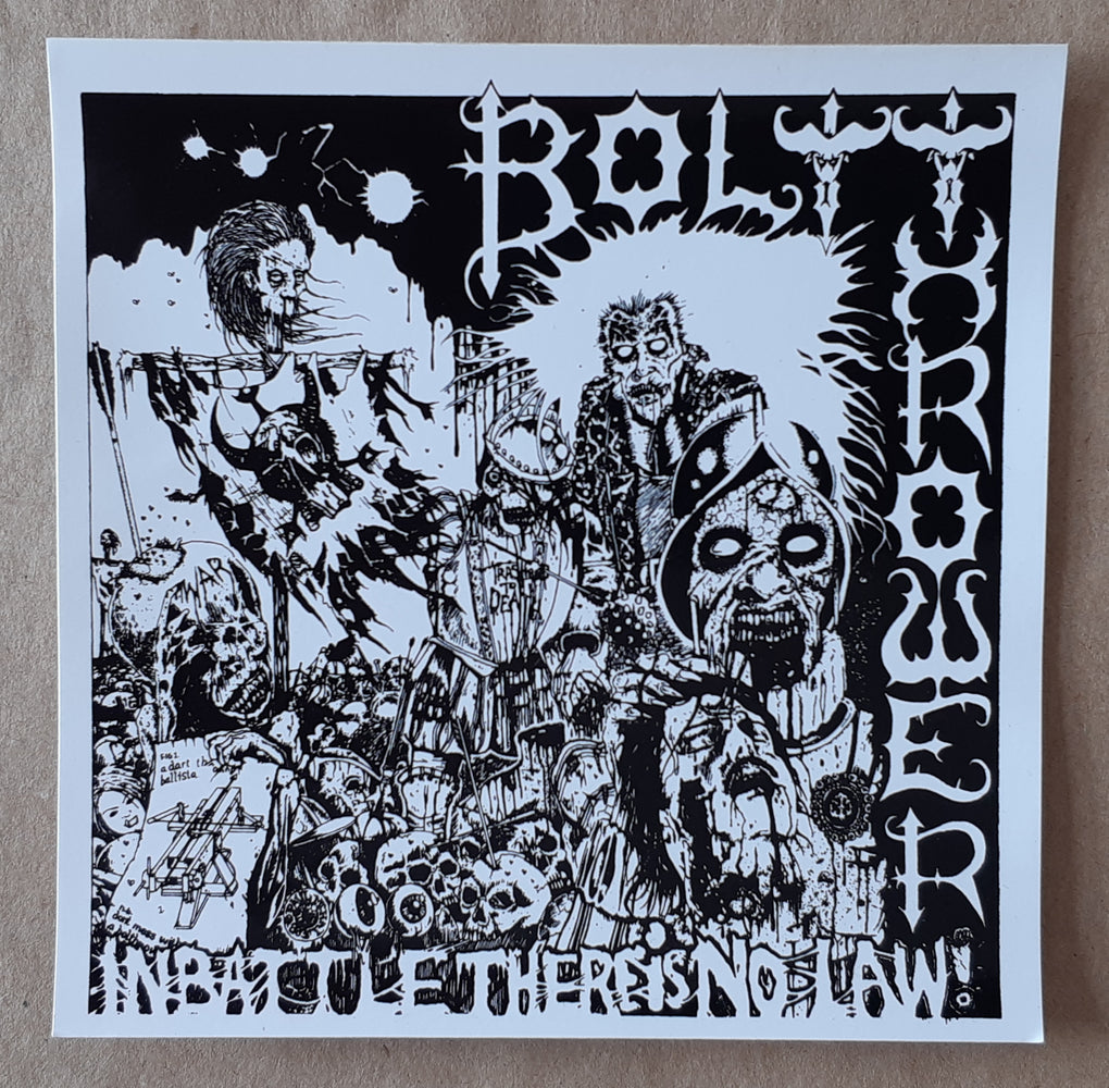 Bolt Thrower In Battle There Is No Law 10cm Square Vinyl Sticker