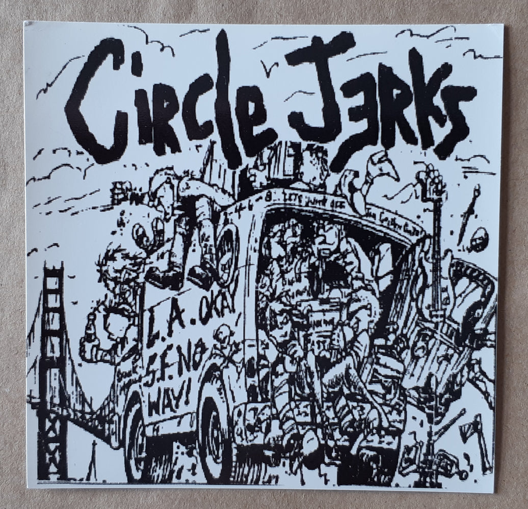 Circle Jerks L.A. Okay S.F. No Way! 10cm Square Vinyl Sticker