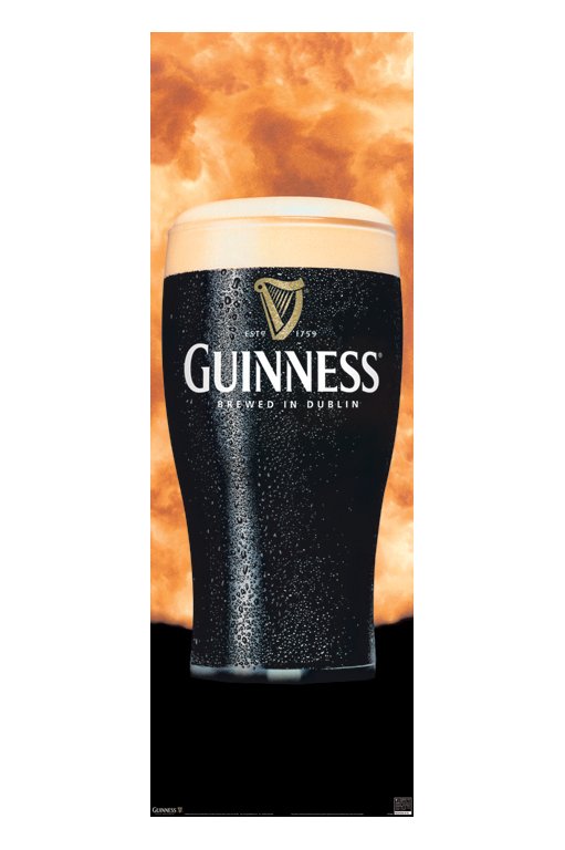 Guinness Pint Glass Surge 158x53cm Vintage Door Poster