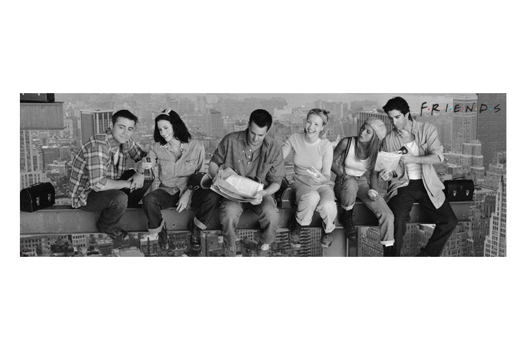 Friends Lunch On Skyscraper Licensed Panoramic 158x53cm Door Poster