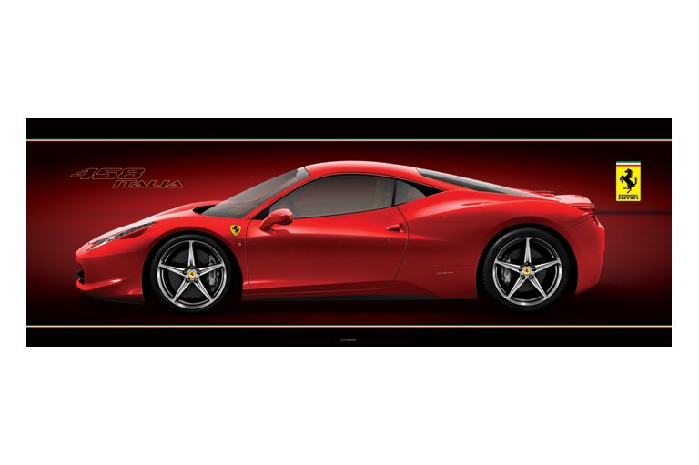 Ferrari 458 Italia 158x53cm Panoramic Door Poster