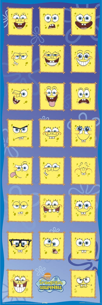 SpongeBob SquarePants Face Off Collage Licensed 158x53cm Door Poster