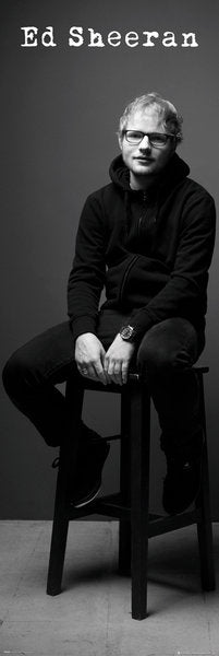 Ed Sheeran Sitting Black And White 158x53cm Door Poster