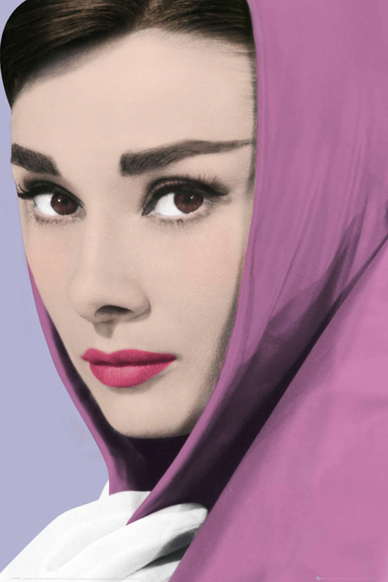 Audrey Hepburn Shawl Maxi Poster