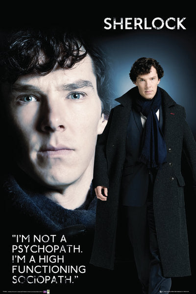 Sherlock I'm Not A Psychopath Maxi Poster