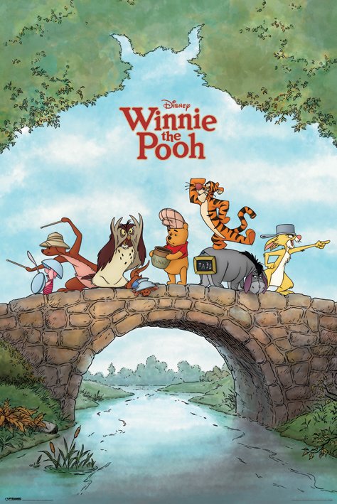 Winnie The Pooh Metallic Signature Large Metallic Foil Maxi Poster