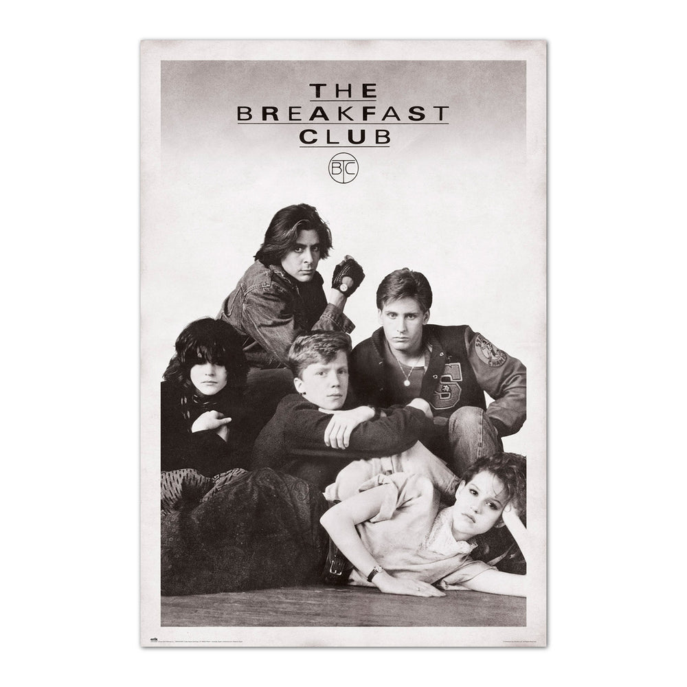 The Breakfast Club Black And White One Sheet Maxi Poster