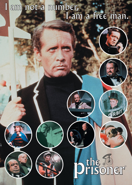 The Prisoner Cult TV Series Montage Vintage Maxi Poster