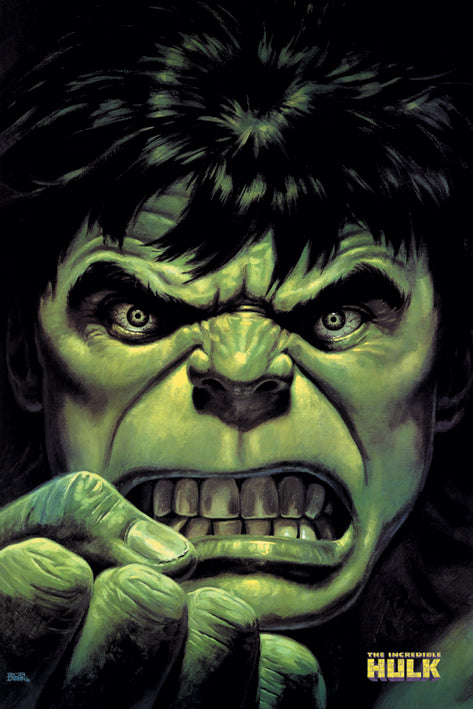 The Incredible Hulk Close Up Face Vintage Maxi Poster