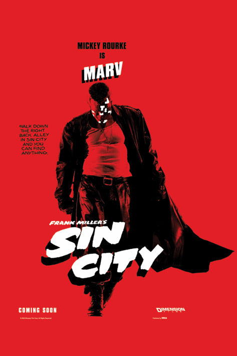 Sin City Movie Mickey Rourke Is Marv Maxi Poster