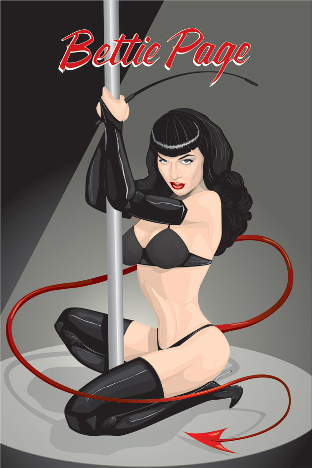 Bettie Page Pole Maxi Poster