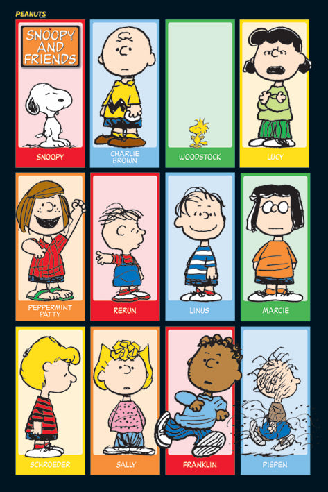 Peanuts Cartoon Characters Maxi Poster