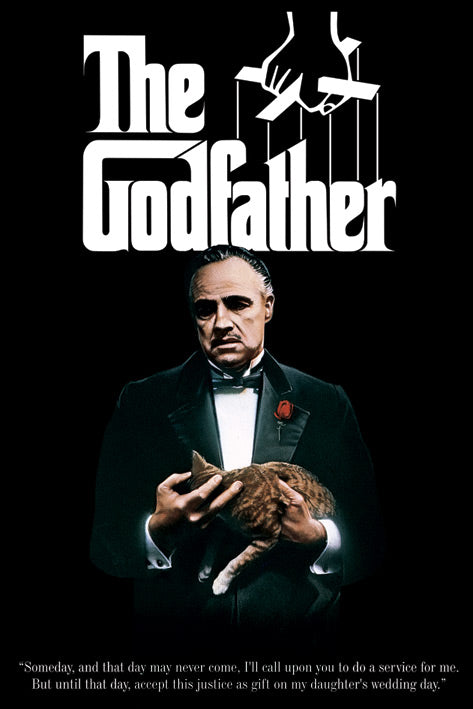 The Godfather Holding Cat Colour Maxi Poster