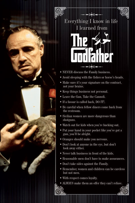 The Godfather Everything I Know Maxi Poster