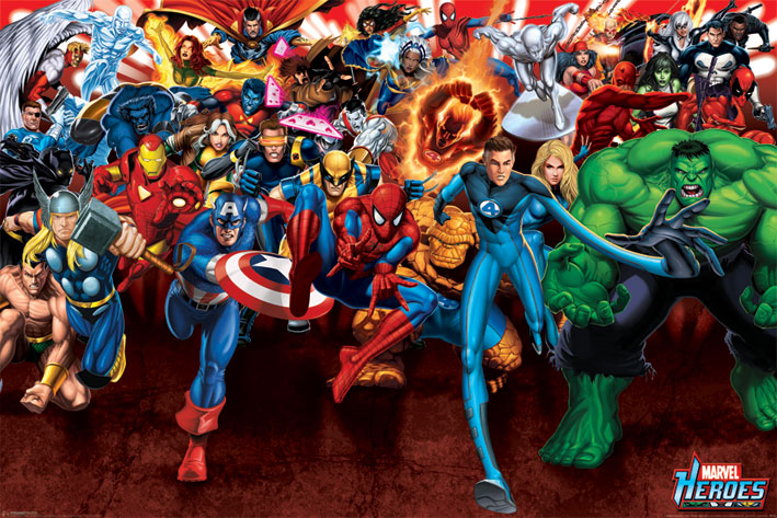 Marvel Heroes Attack Maxi Poster