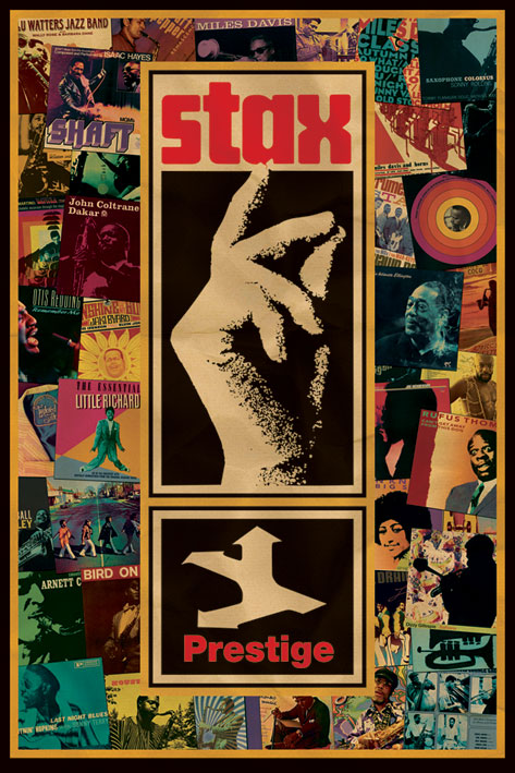 Stax And Prestige Labels LPs Montage Poster