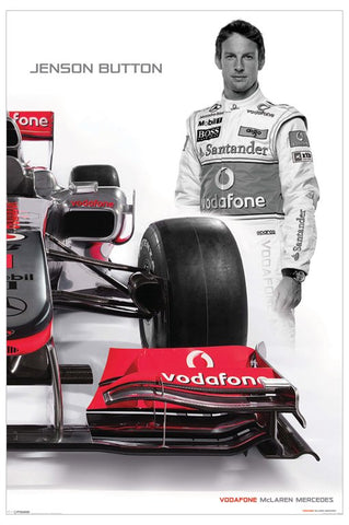 McLaren Mercedes Lewis Hamilton & Jenson Button Vintage Maxi Posters