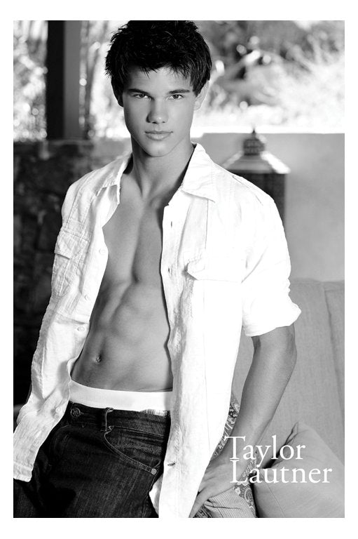 Taylor Lautner Black And White Portrait Maxi Poster