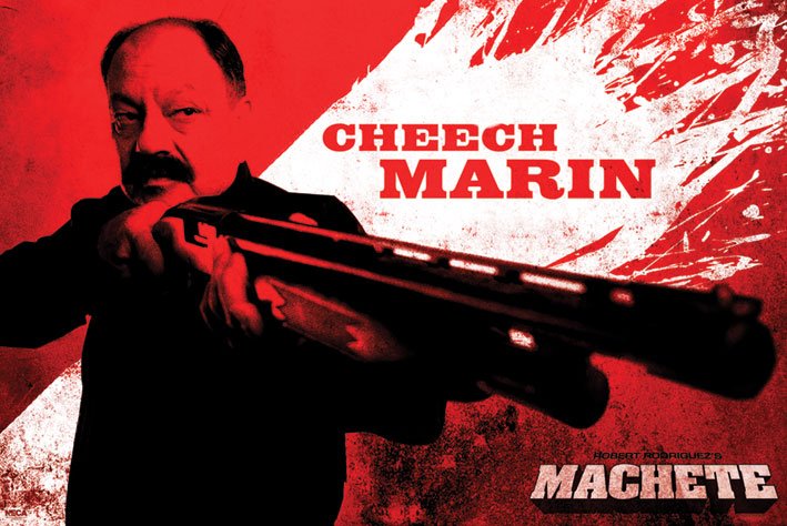 Machete Film Cheech Marin As Padre With Gun Maxi Poster