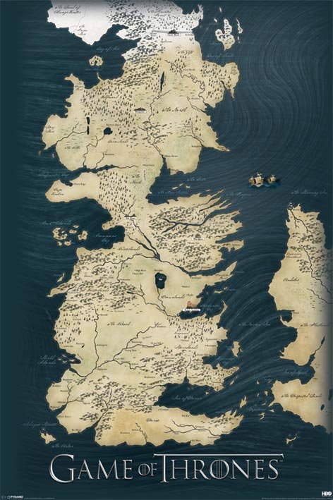 Game Of Thrones Map Maxi Poster