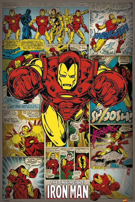 Iron Man Retro Maxi Poster