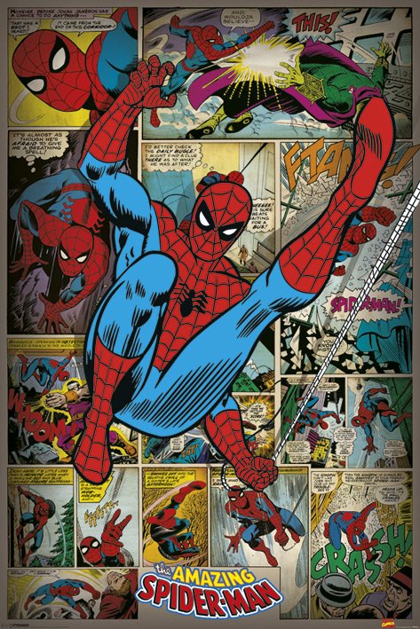 Spider-Man The Amazing Spider-Man Retro Comic Maxi Poster