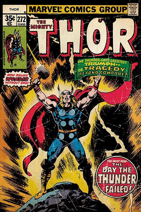 The Mighty Thor Retro Comic Maxi Poster