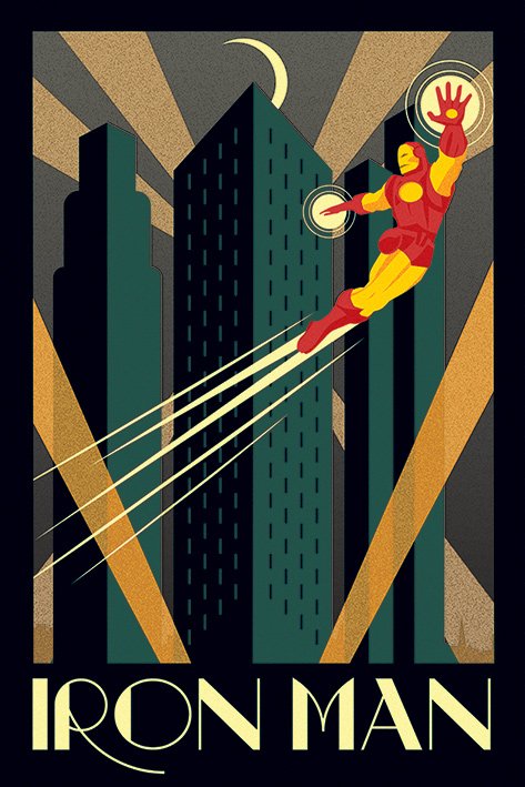 Iron Man Deco Style Maxi Poster