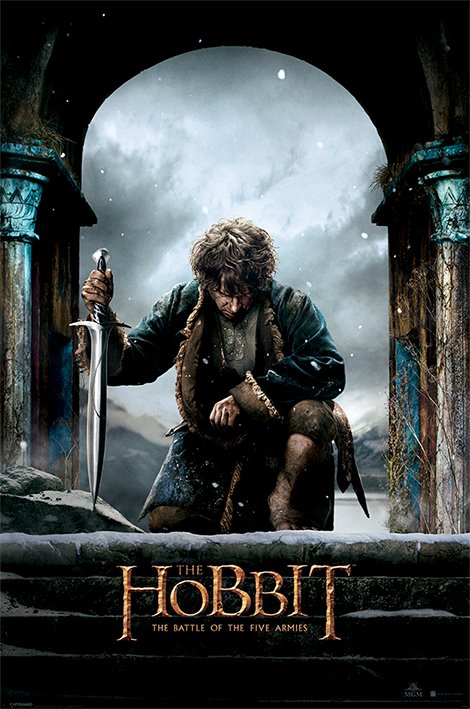 The Hobbit Battle Of The Five Armies Bilbo Baggins Kneel Maxi Poster