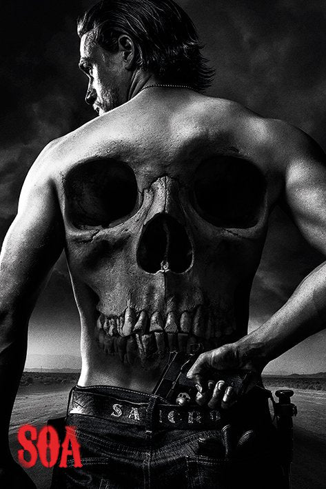 Sons Of Anarchy Jax Back Skull Maxi Poster