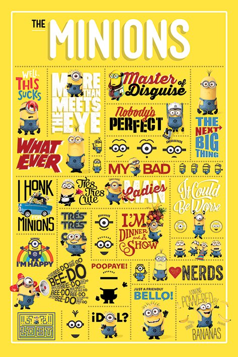 Despicable Me 2 Infographic Maxi Poster