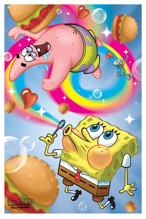 Spongebob Squarepants Rainbow Maxi Poster