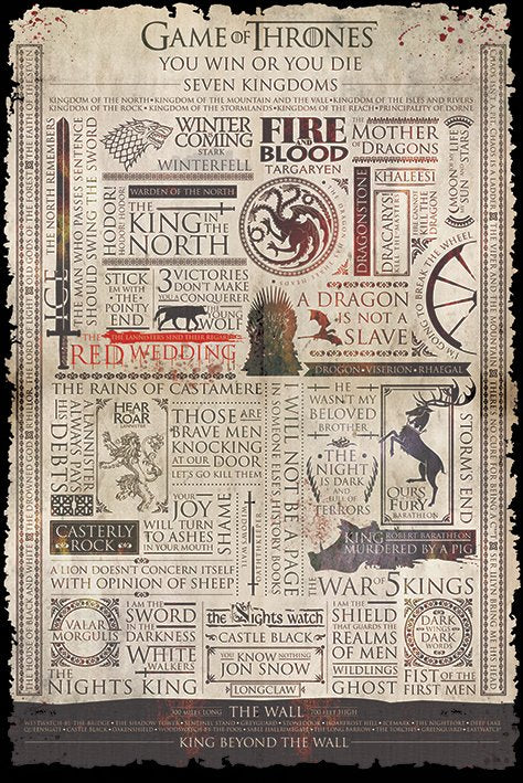 Game Of Thrones Infographic Maxi Poster