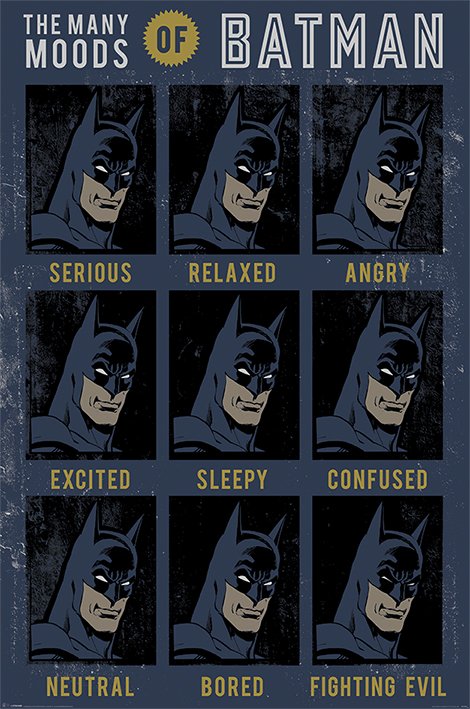 Batman The Many Moods Of Batman Maxi Poster