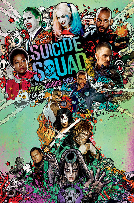 Suicide Squad Nuke Cast Montage Maxi Poster