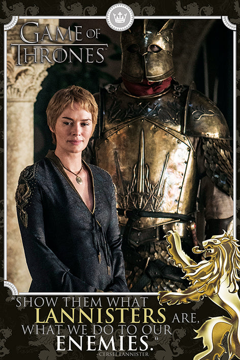 Game Of Thrones Cersei Lannister Enemies Quote Maxi Poster