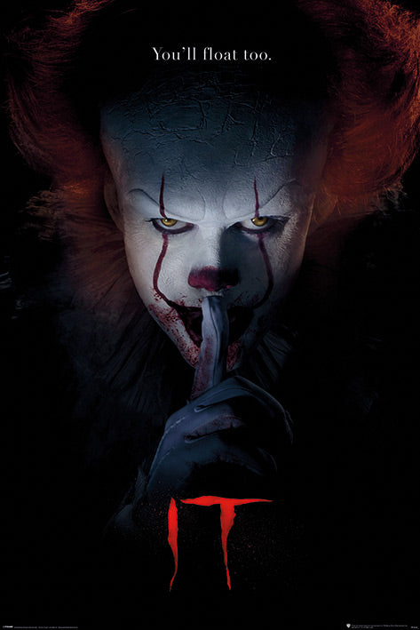 It Movie Pennywise Hush You'll Float Too Maxi Poster