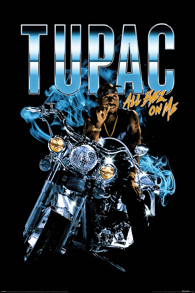 Tupac All Eyez On Me Motorcycle Maxi Poster