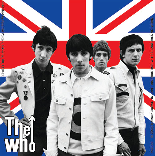 The Who Union Jack 95mm Square Vinyl Sticker