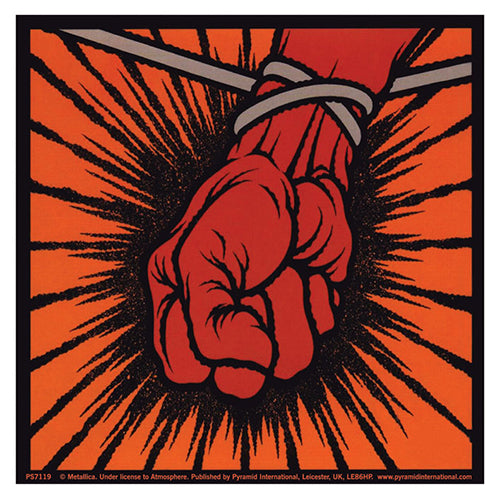 Metallica St Anger Album Cover 95mm Square Vinyl Sticker