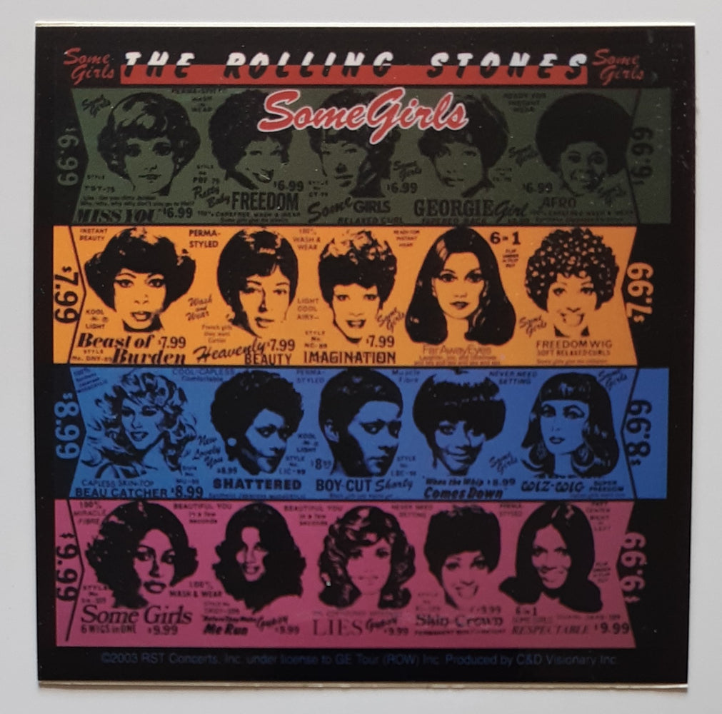 The Rolling Stones Some Girls LP Cover 10cm Square Vinyl Sticker